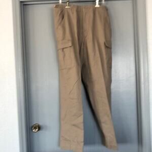 Cabelas Cargo Pants Mens 36/32 Tan Outdoors Adjustable Hiking Straight Leg